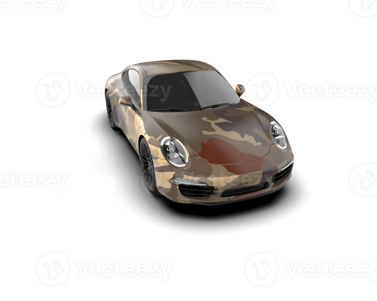 Realistic sport car isolated on background. 3d rendering - illustration png