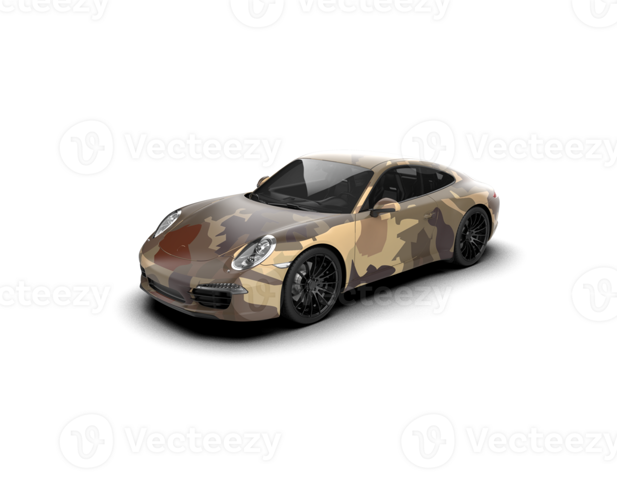 Realistic sport car isolated on background. 3d rendering - illustration png