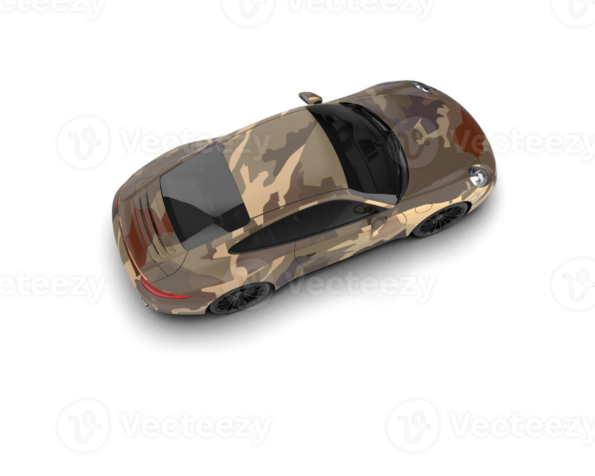 Realistic sport car isolated on background. 3d rendering - illustration png