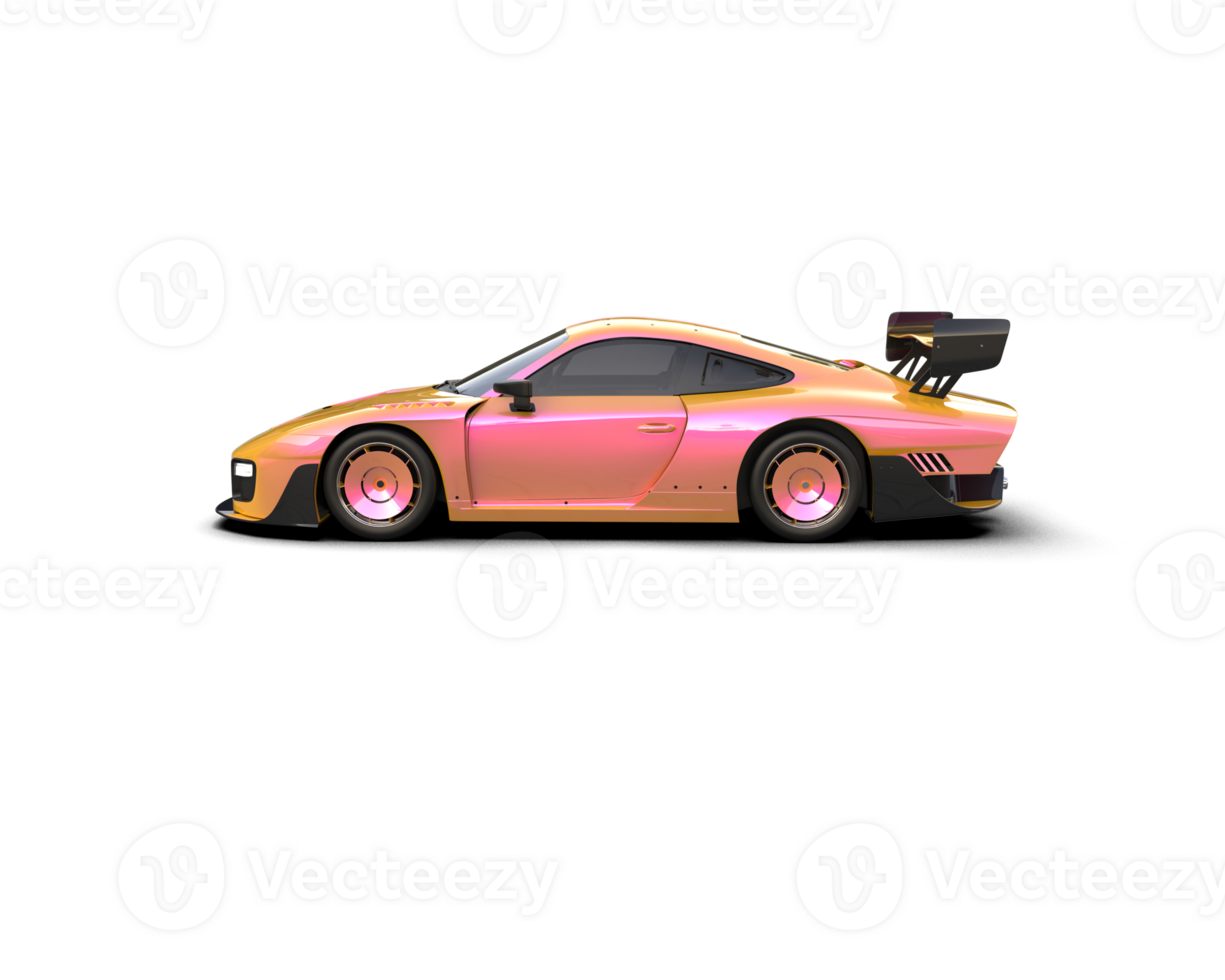 Realistic sport car isolated on background. 3d rendering - illustration png