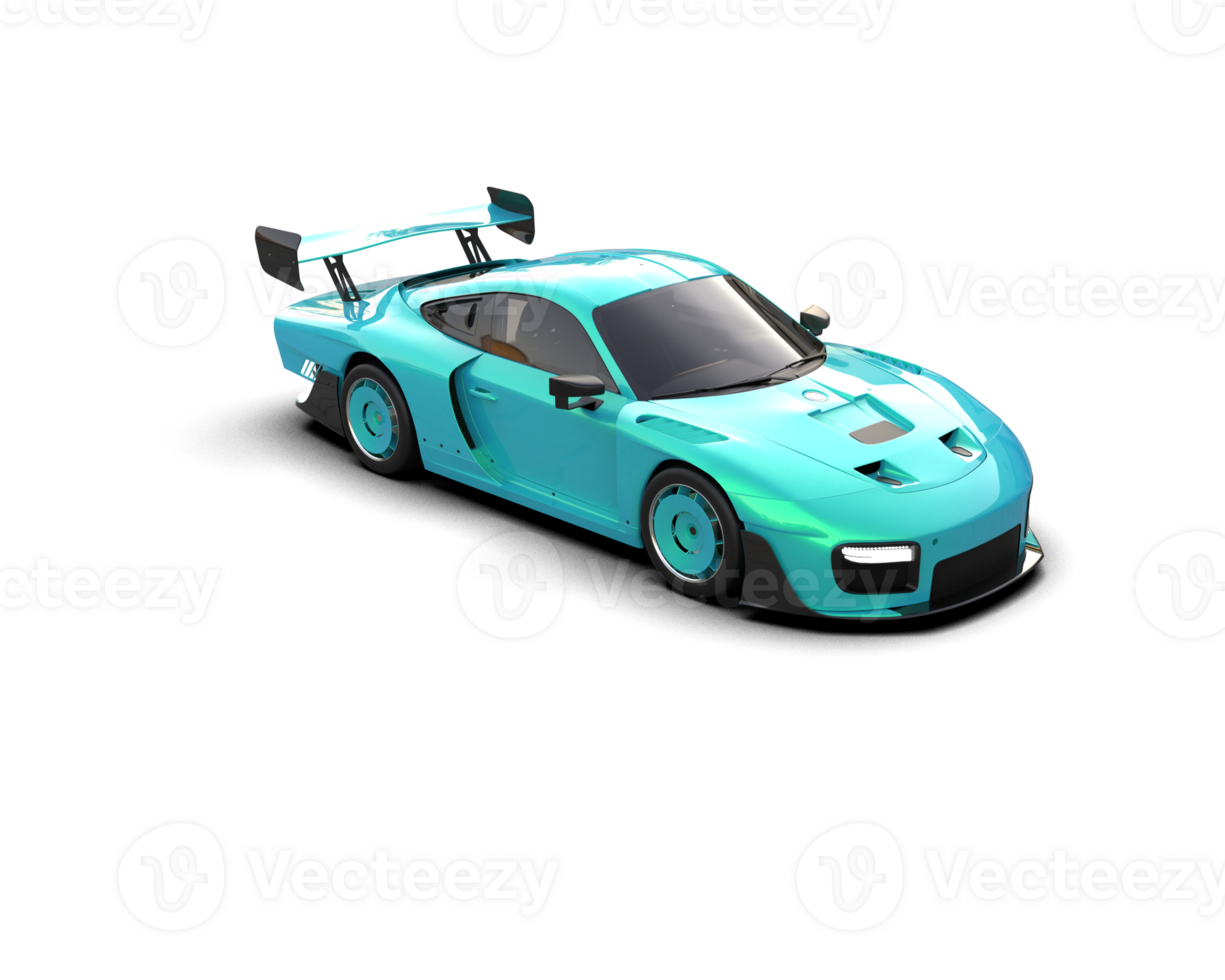 Realistic sport car isolated on background. 3d rendering - illustration png