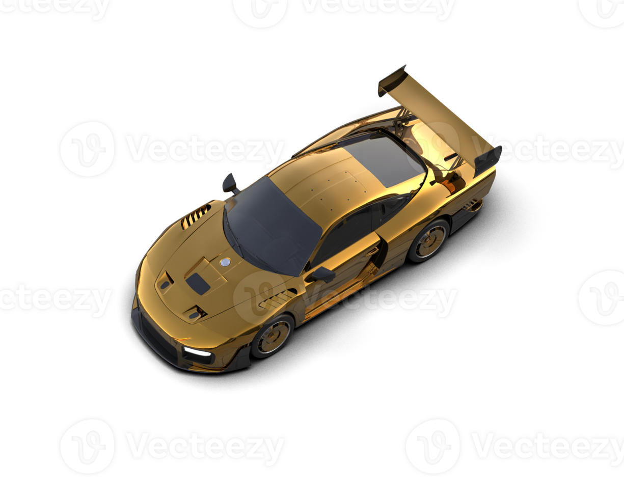 Realistic sport car isolated on background. 3d rendering - illustration png