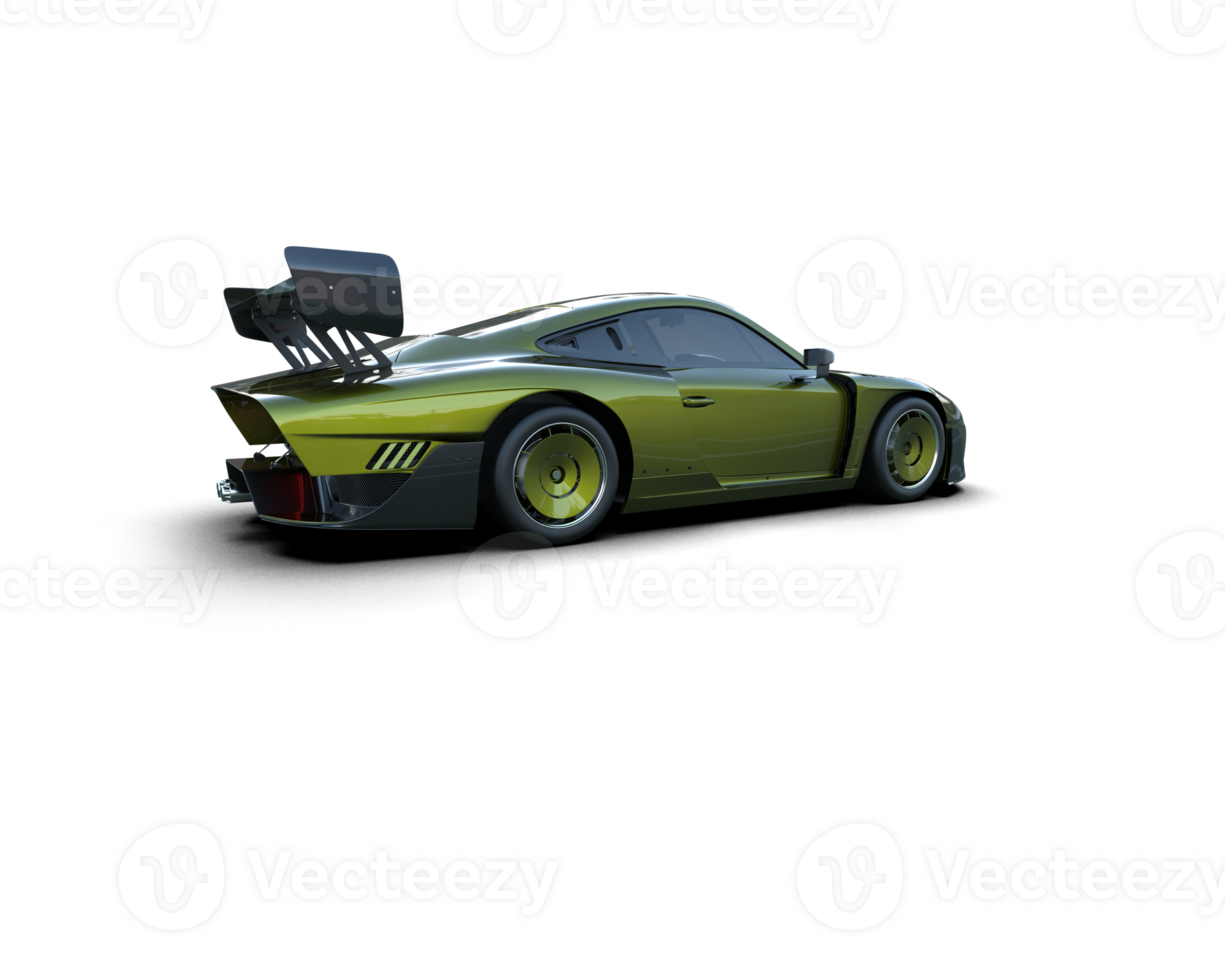 Realistic sport car isolated on background. 3d rendering - illustration png