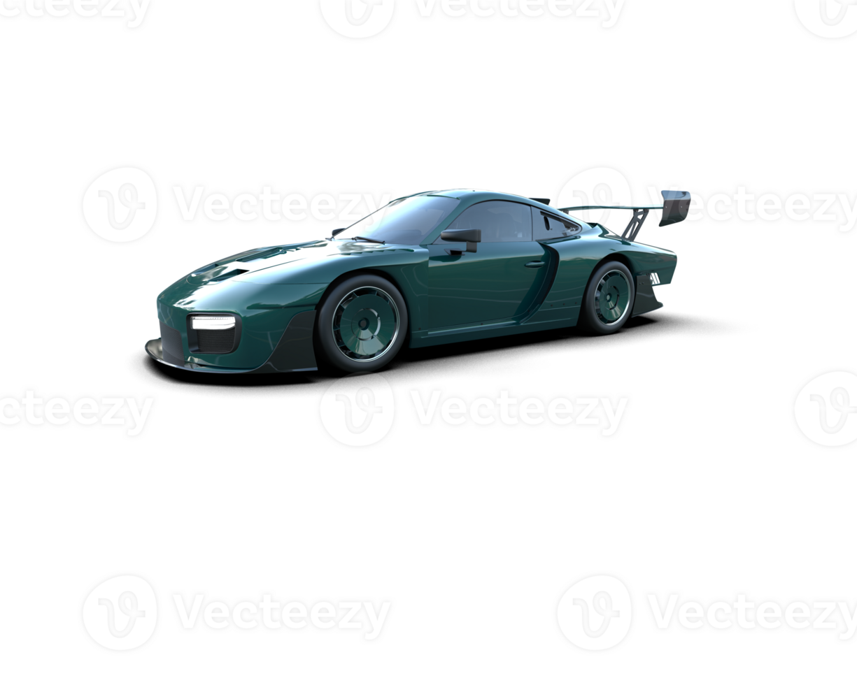 Realistic sport car isolated on background. 3d rendering - illustration png