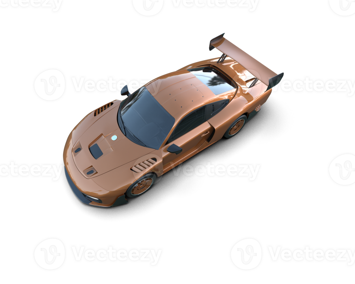 Realistic sport car isolated on background. 3d rendering - illustration png