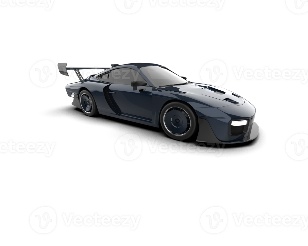 Realistic sport car isolated on background. 3d rendering - illustration png
