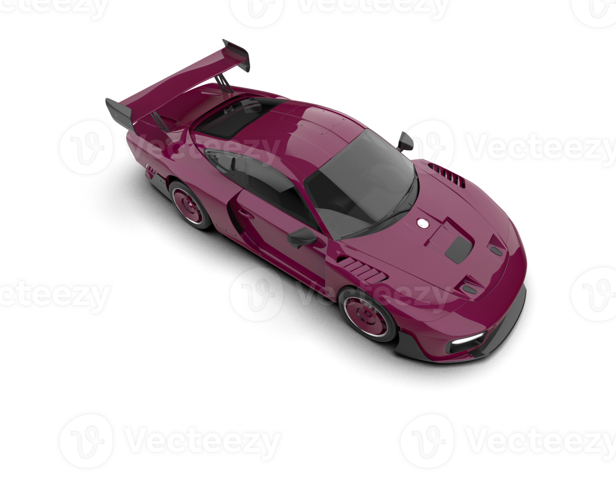 Realistic sport car isolated on background. 3d rendering - illustration png