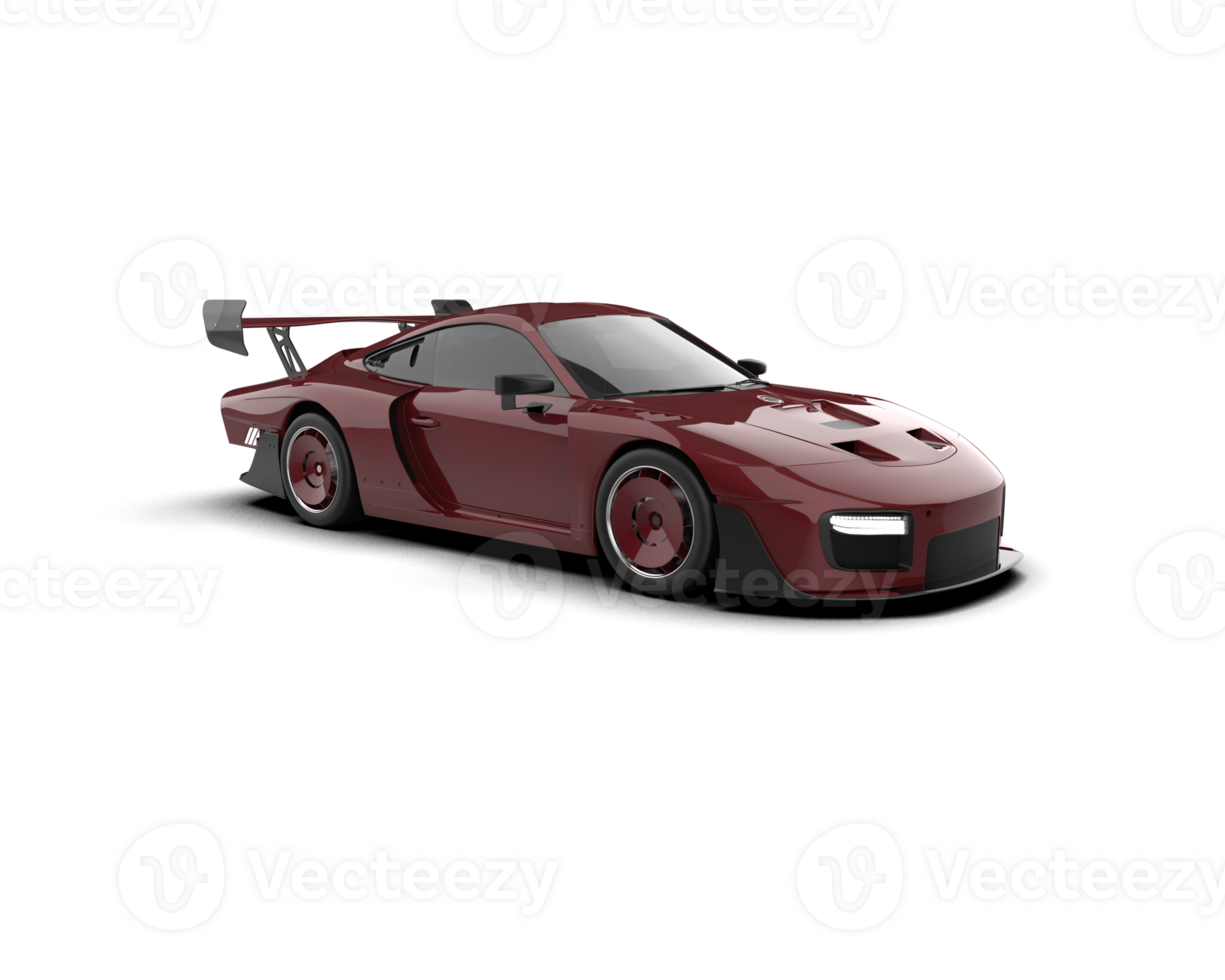 Realistic sport car isolated on background. 3d rendering - illustration png