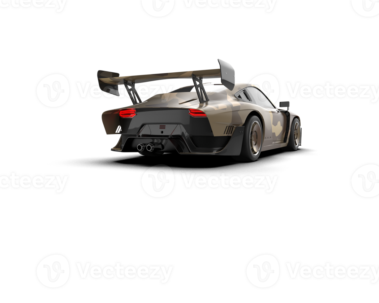 Realistic sport car isolated on background. 3d rendering - illustration png