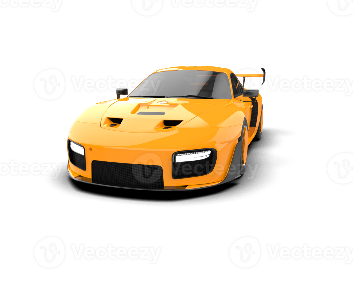 Realistic sport car isolated on background. 3d rendering - illustration png