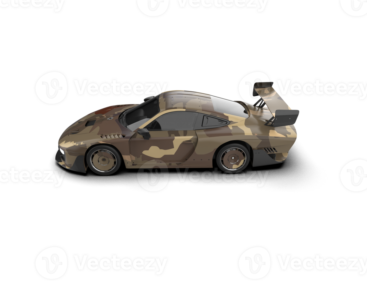 Realistic sport car isolated on background. 3d rendering - illustration png