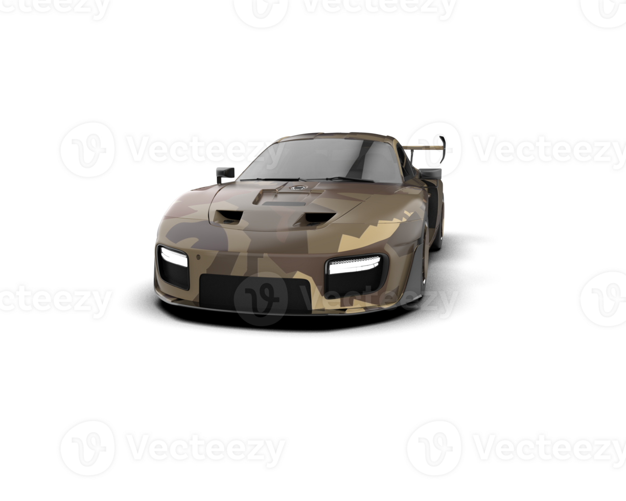 Realistic sport car isolated on background. 3d rendering - illustration png