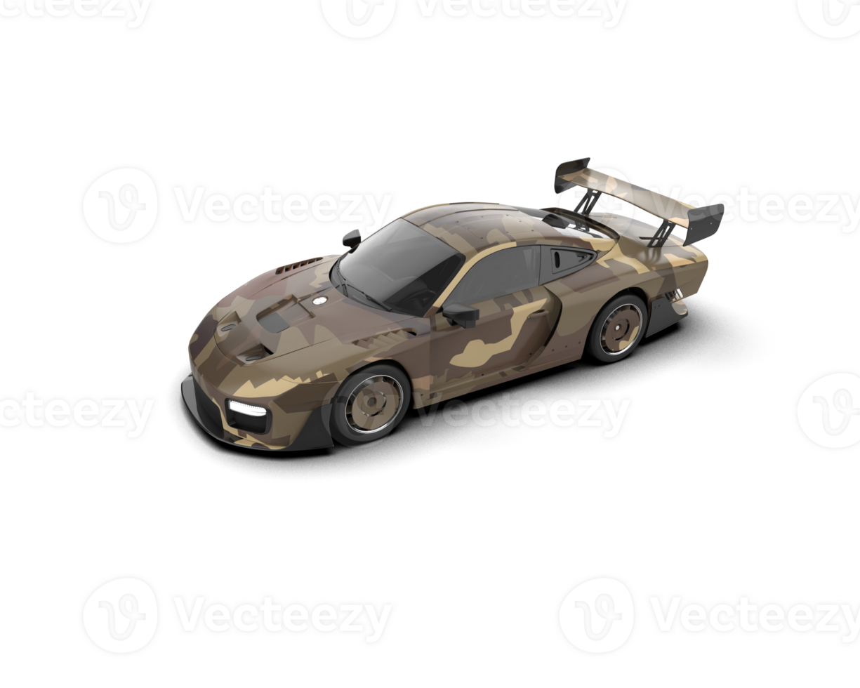 Realistic sport car isolated on background. 3d rendering - illustration png