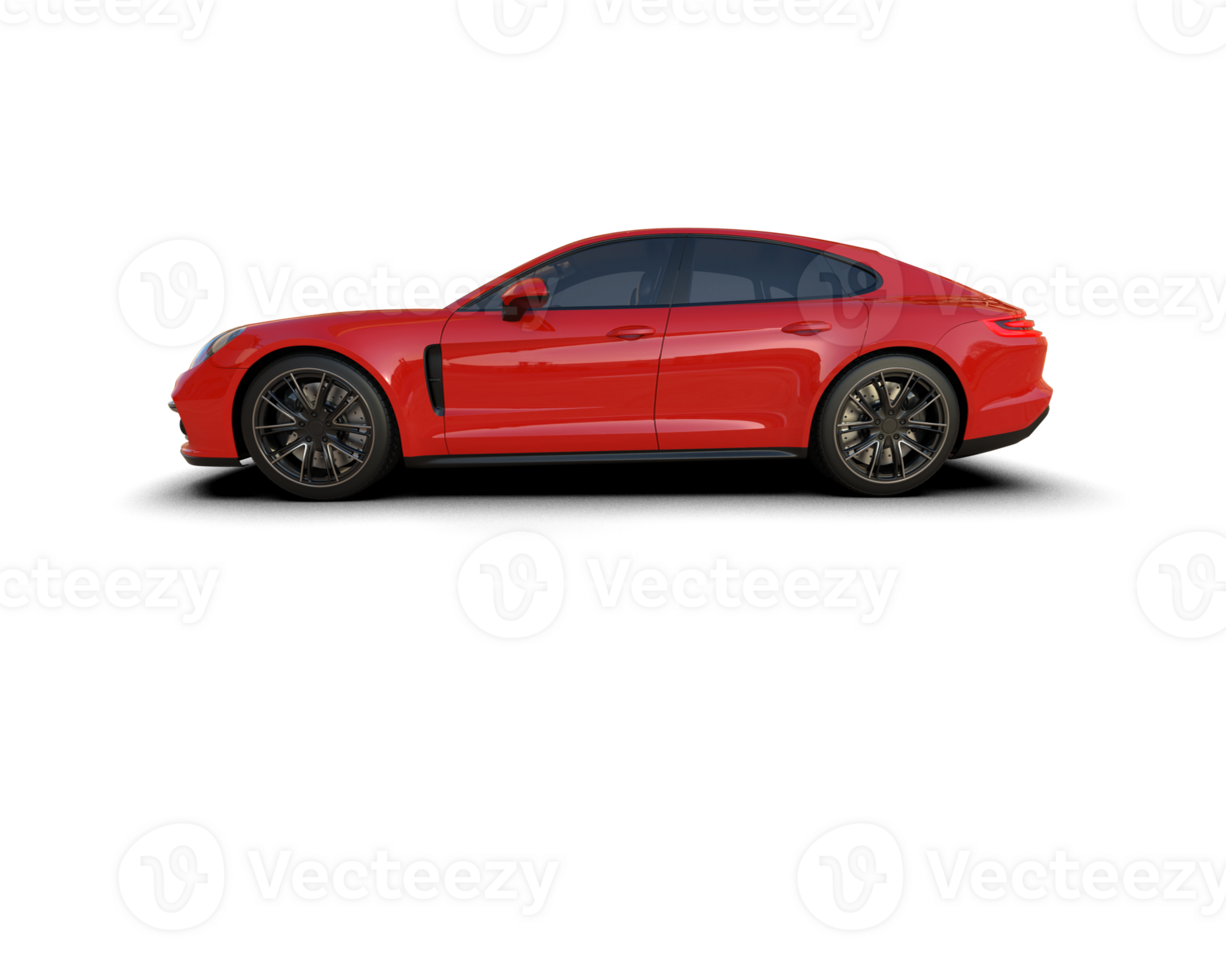 Realistic sport car isolated on background. 3d rendering - illustration png