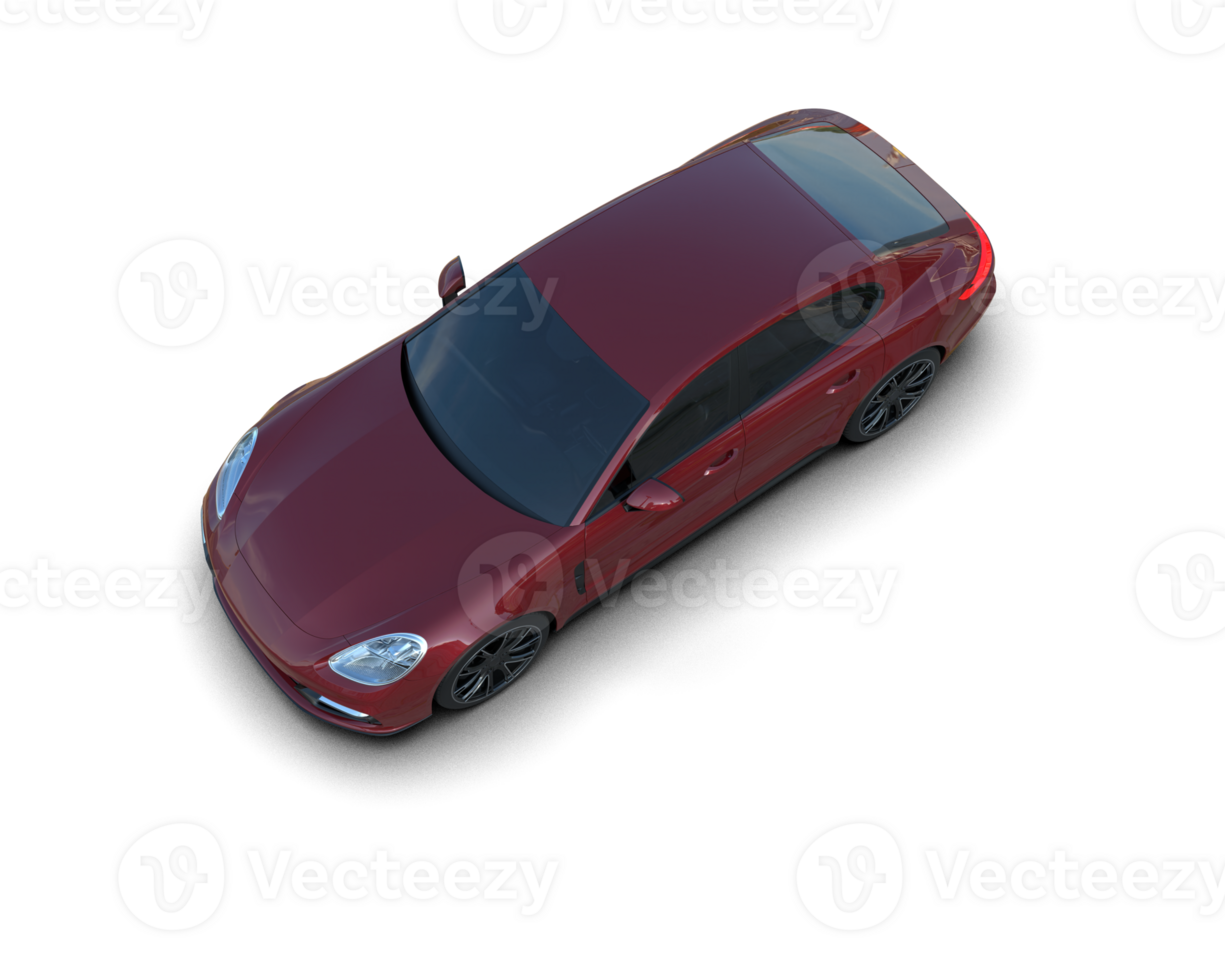 Realistic sport car isolated on background. 3d rendering - illustration png