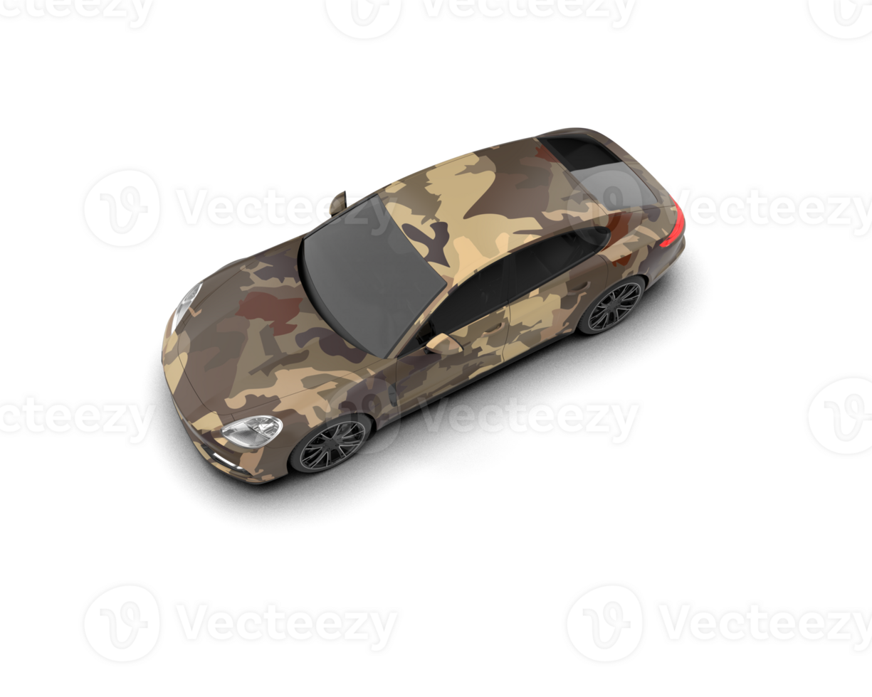 Realistic sport car isolated on background. 3d rendering - illustration png