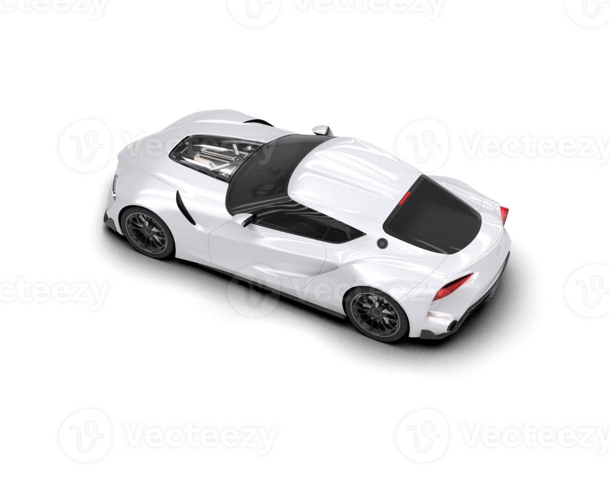 Realistic sport car isolated on background. 3d rendering - illustration png