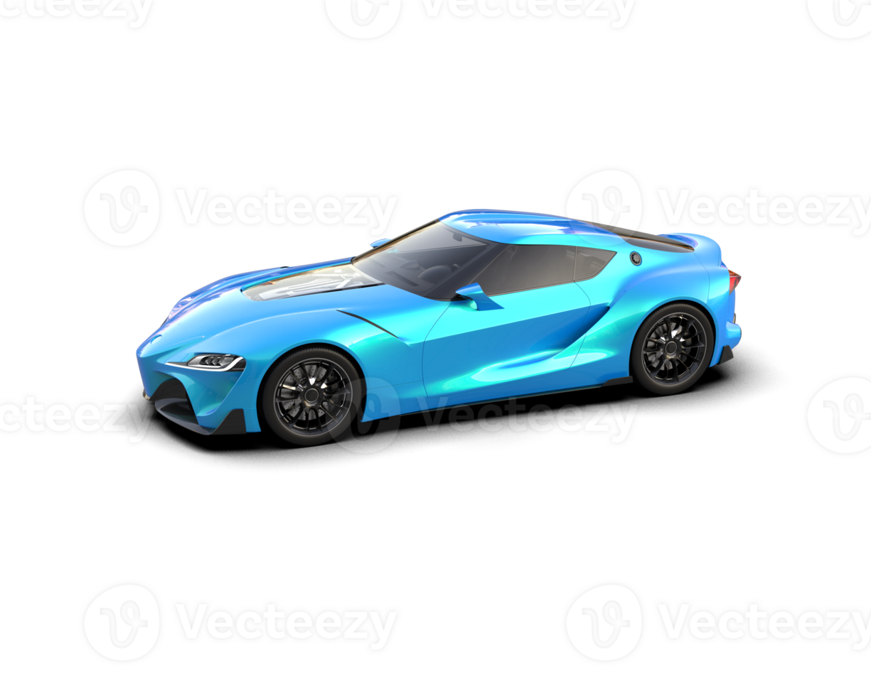 Realistic sport car isolated on background. 3d rendering - illustration png
