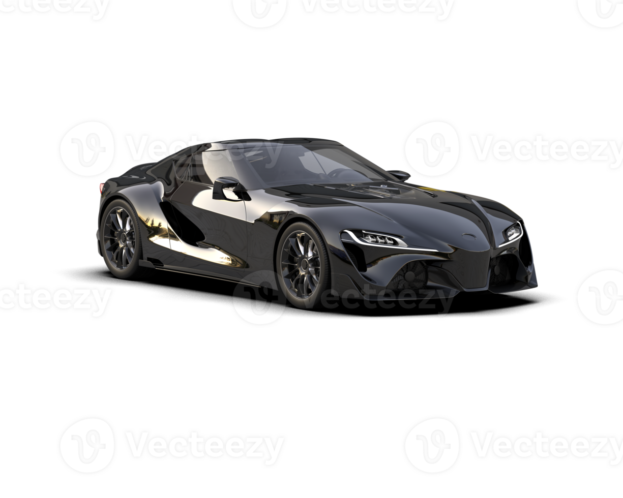 Realistic sport car isolated on background. 3d rendering - illustration png