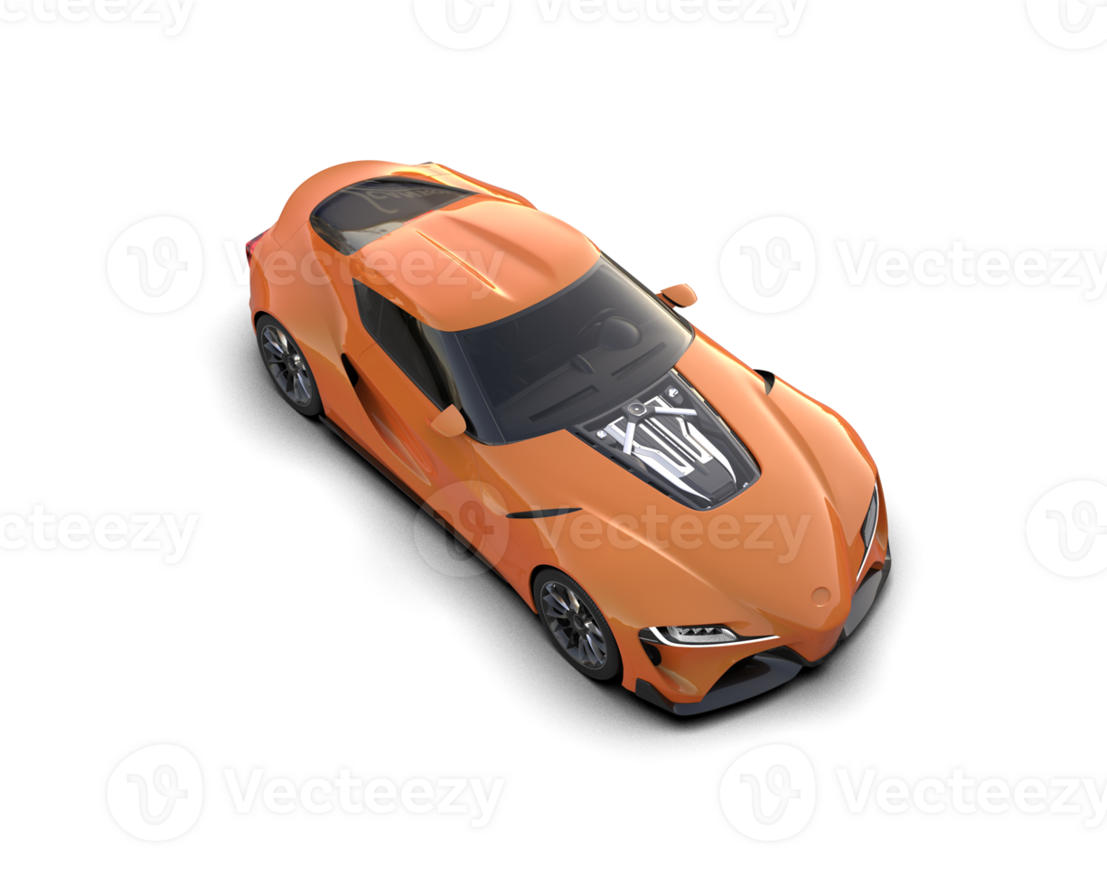 Realistic sport car isolated on background. 3d rendering - illustration png