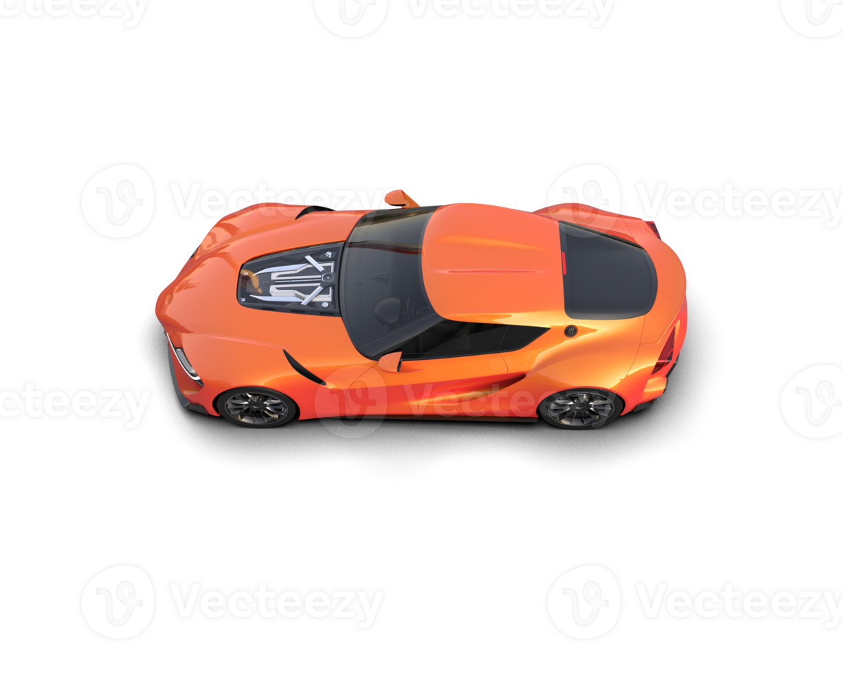 Realistic sport car isolated on background. 3d rendering - illustration png