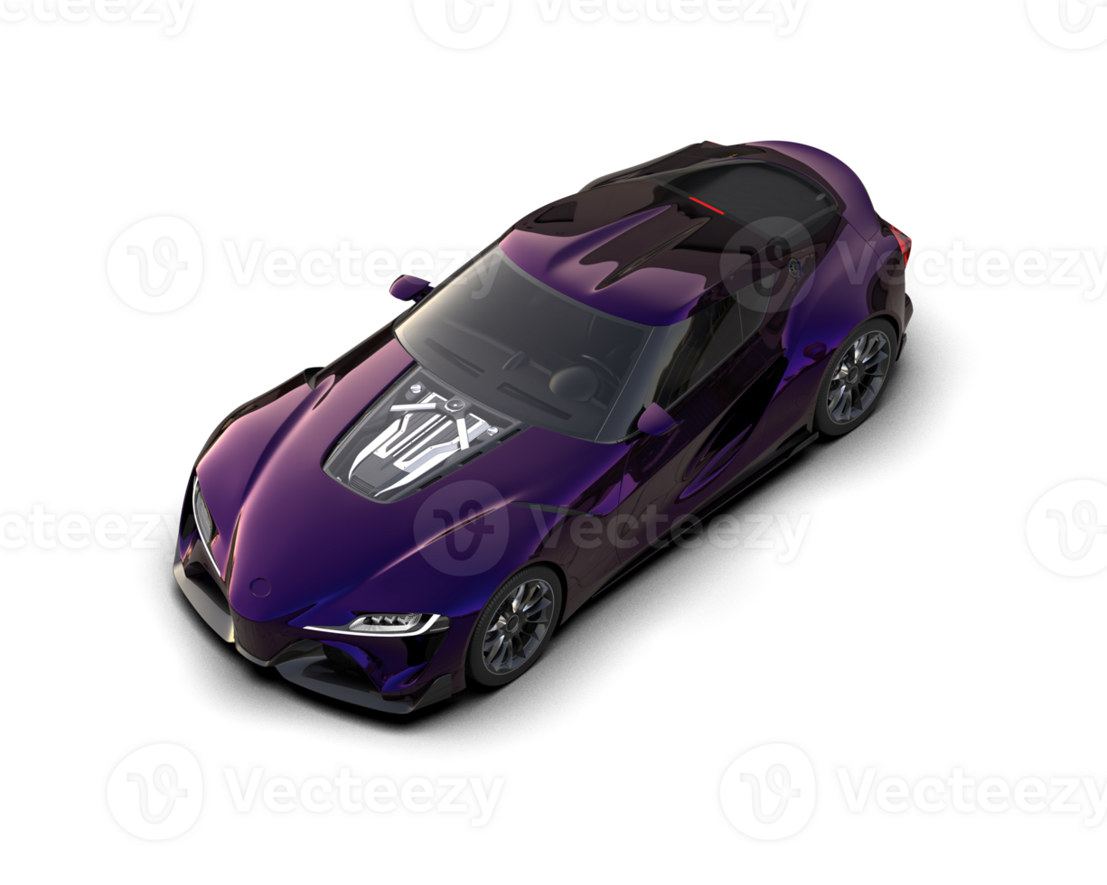 Realistic sport car isolated on background. 3d rendering - illustration png