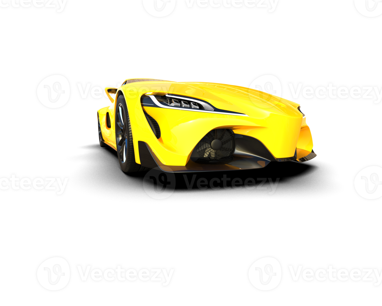 Realistic sport car isolated on background. 3d rendering - illustration png
