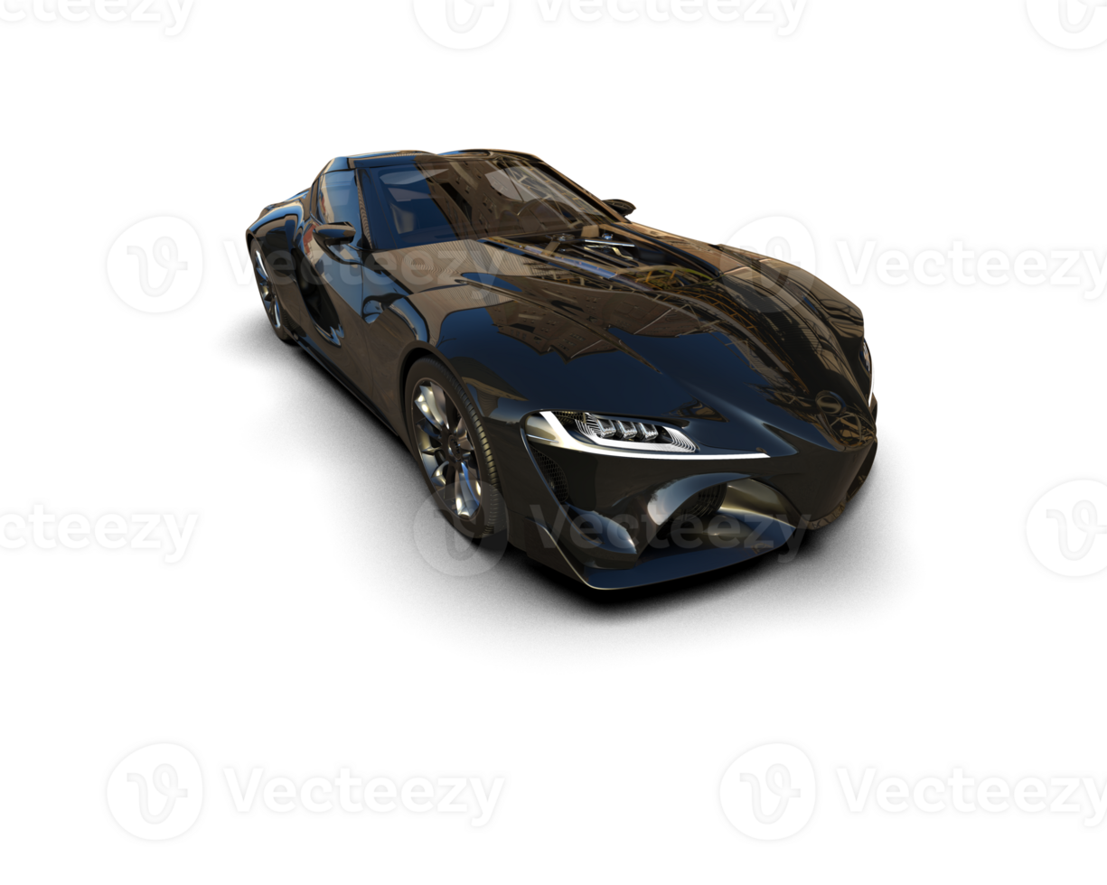 Realistic sport car isolated on background. 3d rendering - illustration png