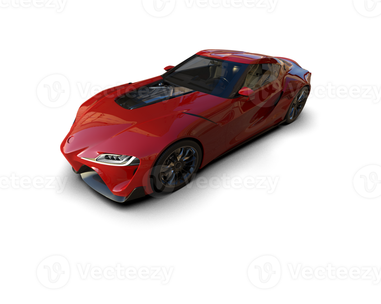 Realistic sport car isolated on background. 3d rendering - illustration png