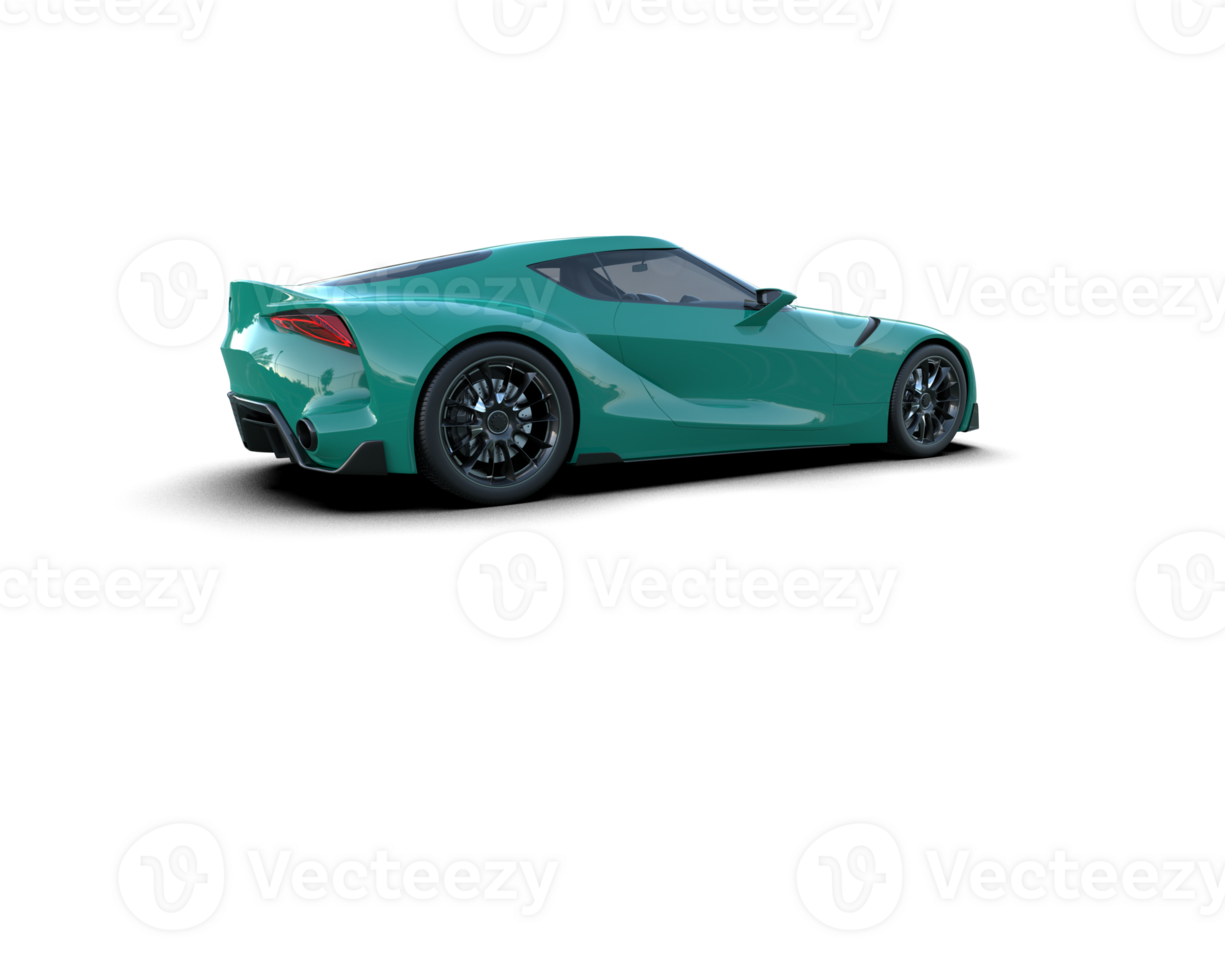 Realistic sport car isolated on background. 3d rendering - illustration png