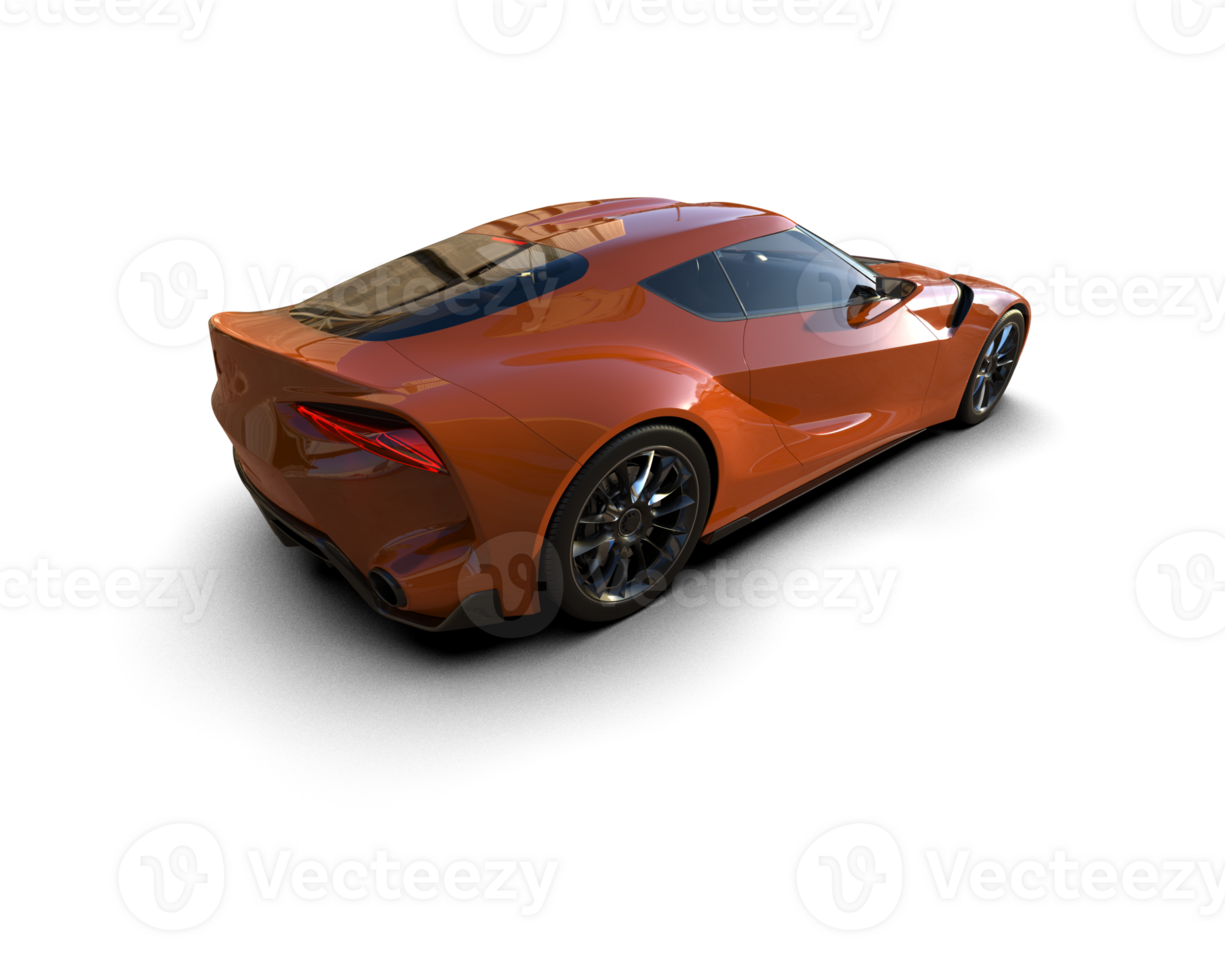Realistic sport car isolated on background. 3d rendering - illustration png