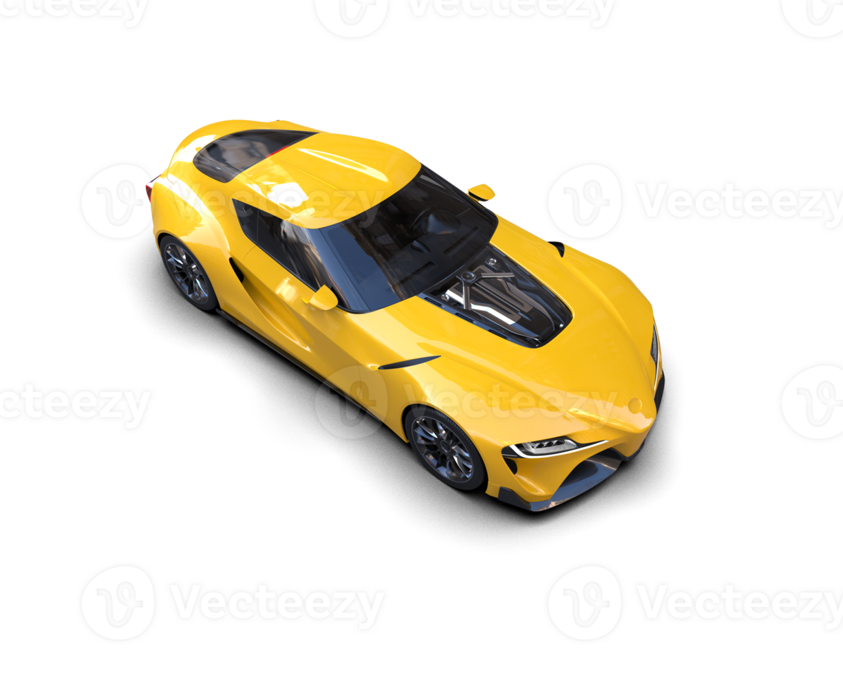 Realistic sport car isolated on background. 3d rendering - illustration png