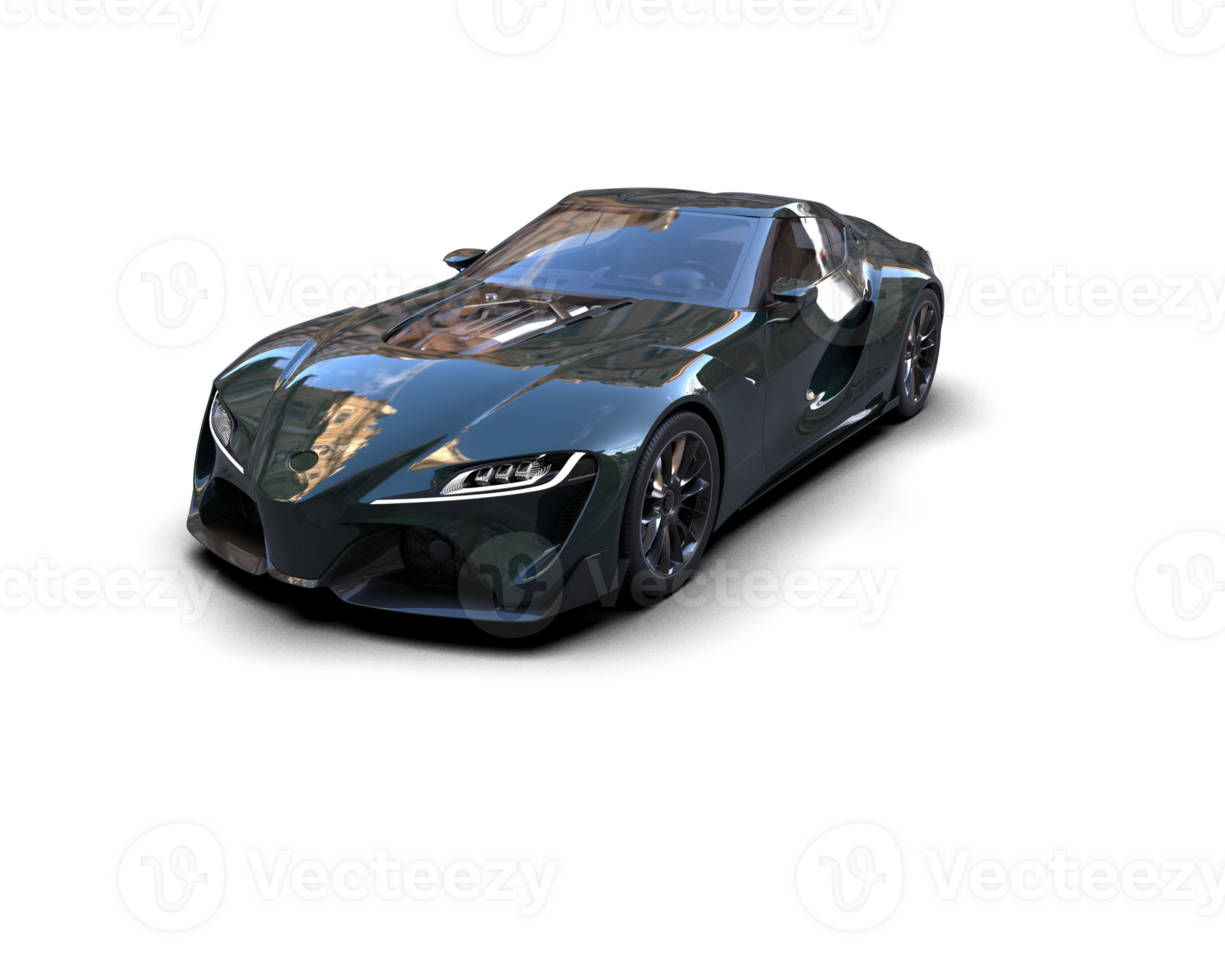 Realistic sport car isolated on background. 3d rendering - illustration png