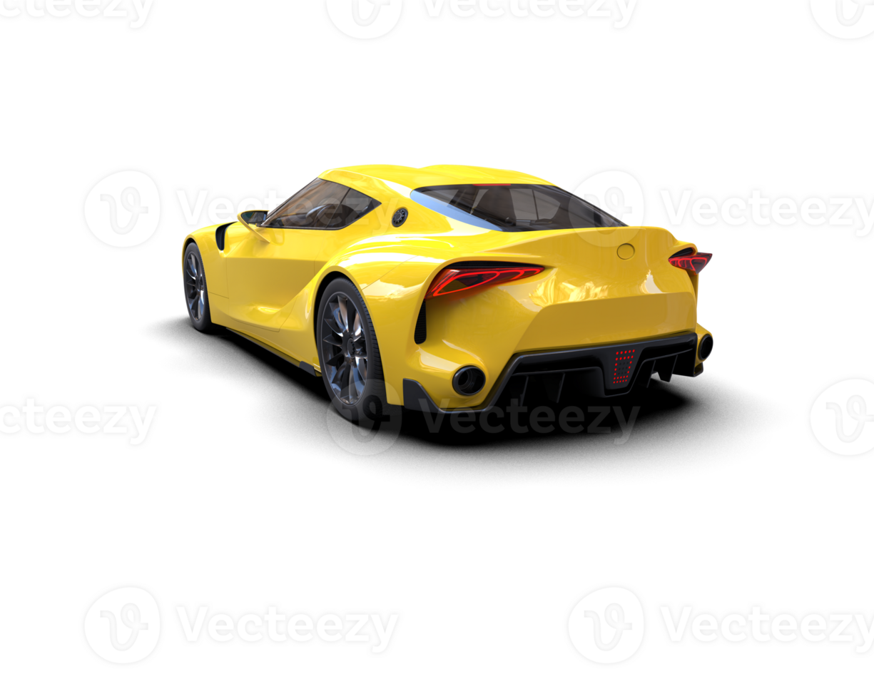 Realistic sport car isolated on background. 3d rendering - illustration png
