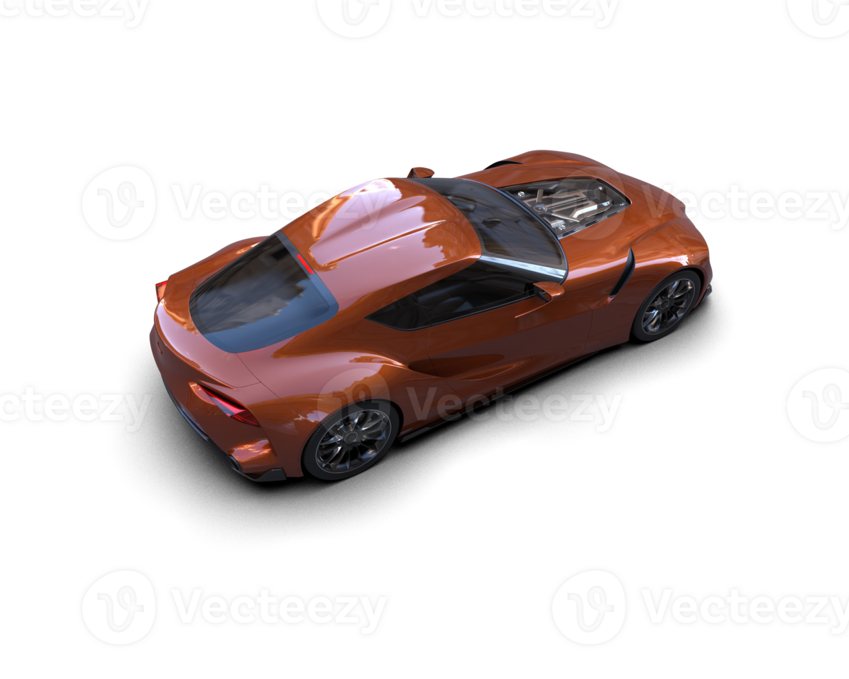 Realistic sport car isolated on background. 3d rendering - illustration png