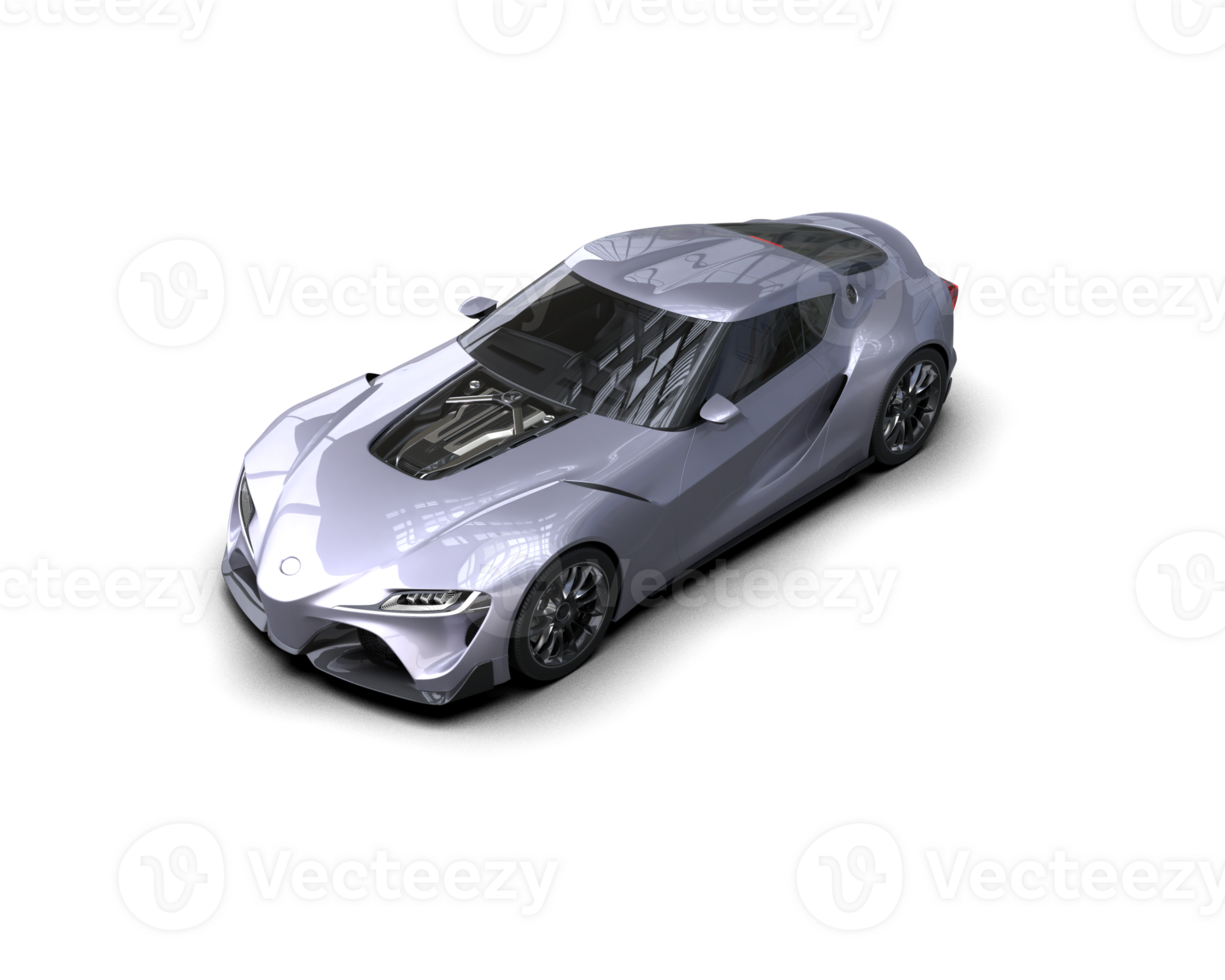 Realistic sport car isolated on background. 3d rendering - illustration png