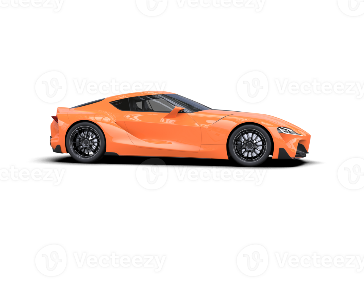 Realistic sport car isolated on background. 3d rendering - illustration png