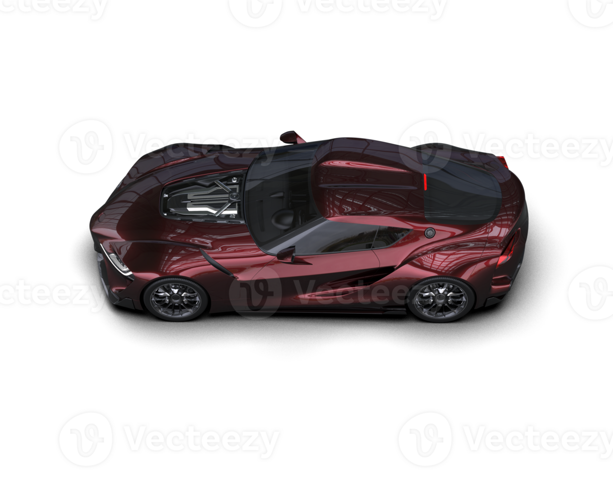 Realistic sport car isolated on background. 3d rendering - illustration png
