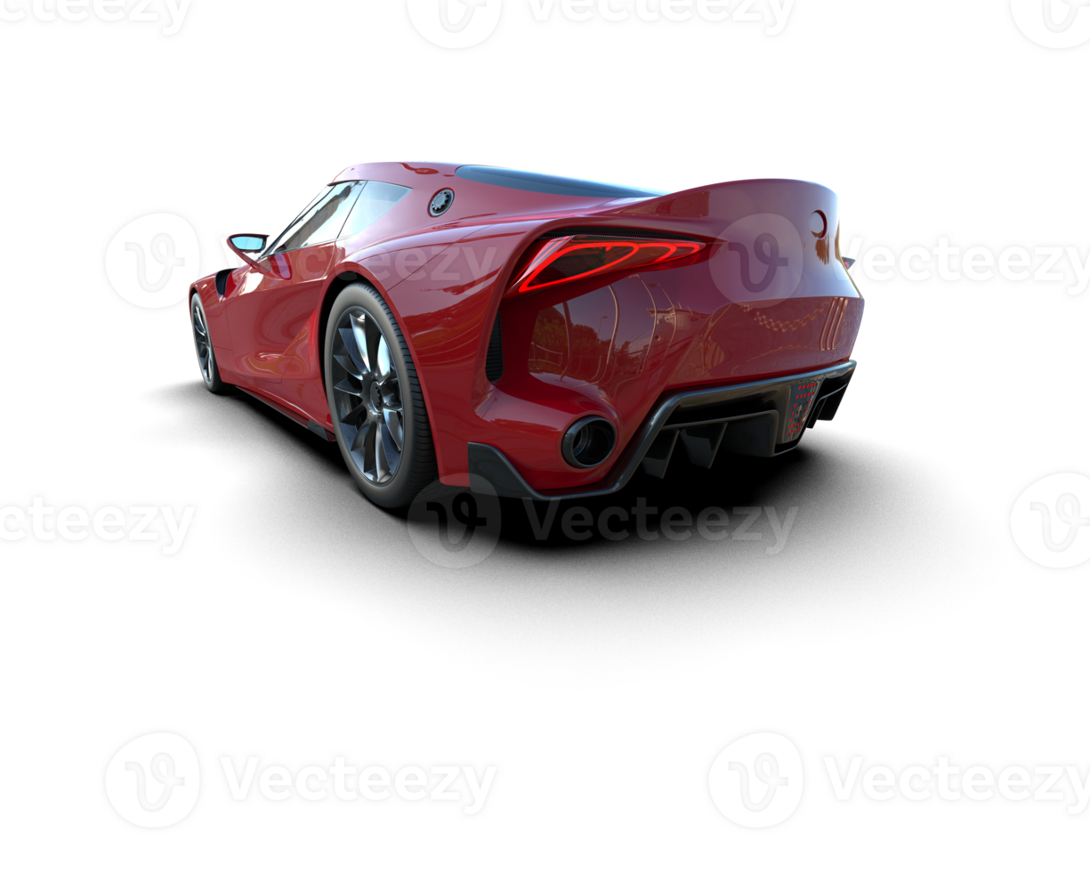 Realistic sport car isolated on background. 3d rendering - illustration png