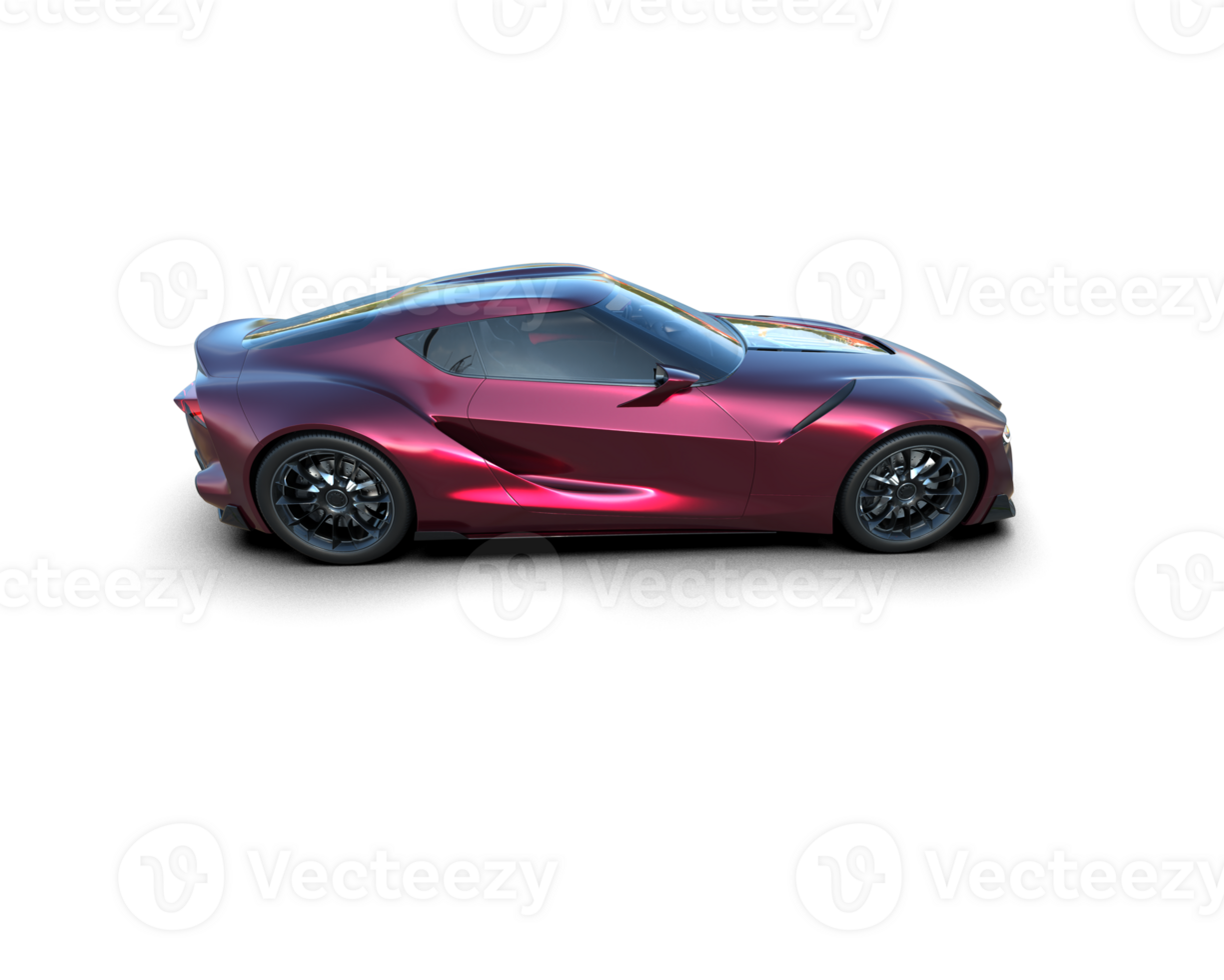 Realistic sport car isolated on background. 3d rendering - illustration png