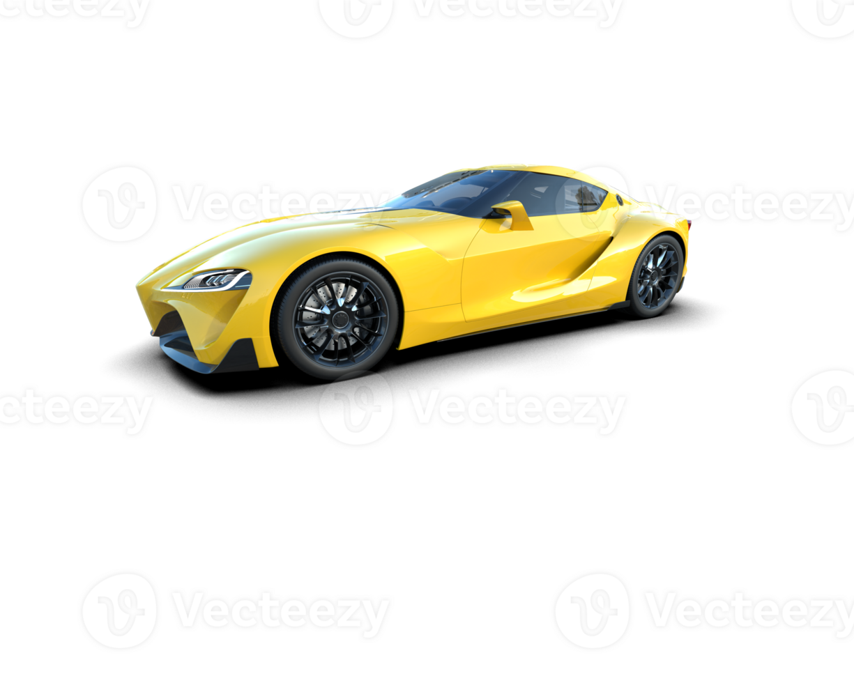 Realistic sport car isolated on background. 3d rendering - illustration png