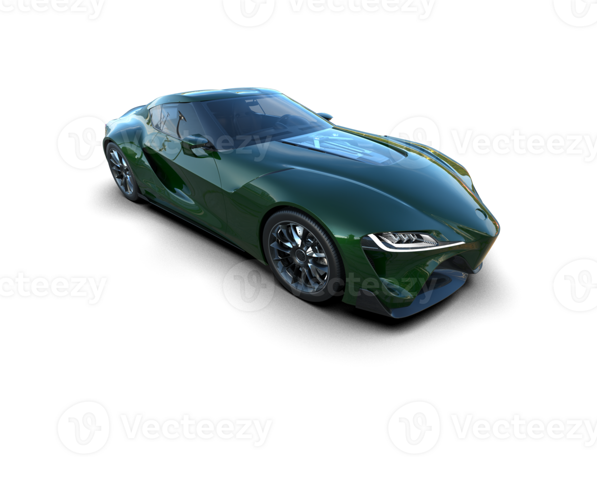 Realistic sport car isolated on background. 3d rendering - illustration png