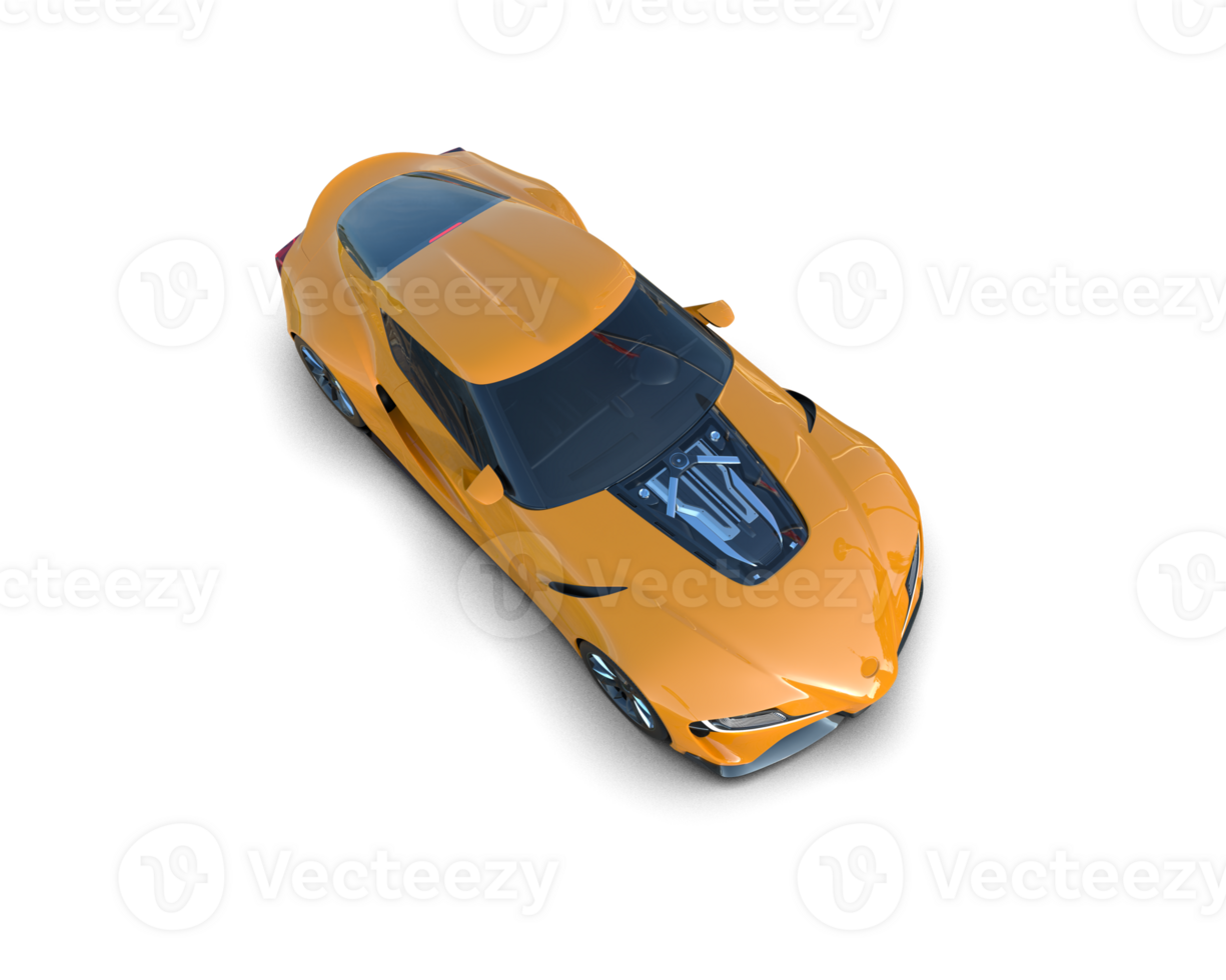 Realistic sport car isolated on background. 3d rendering - illustration png