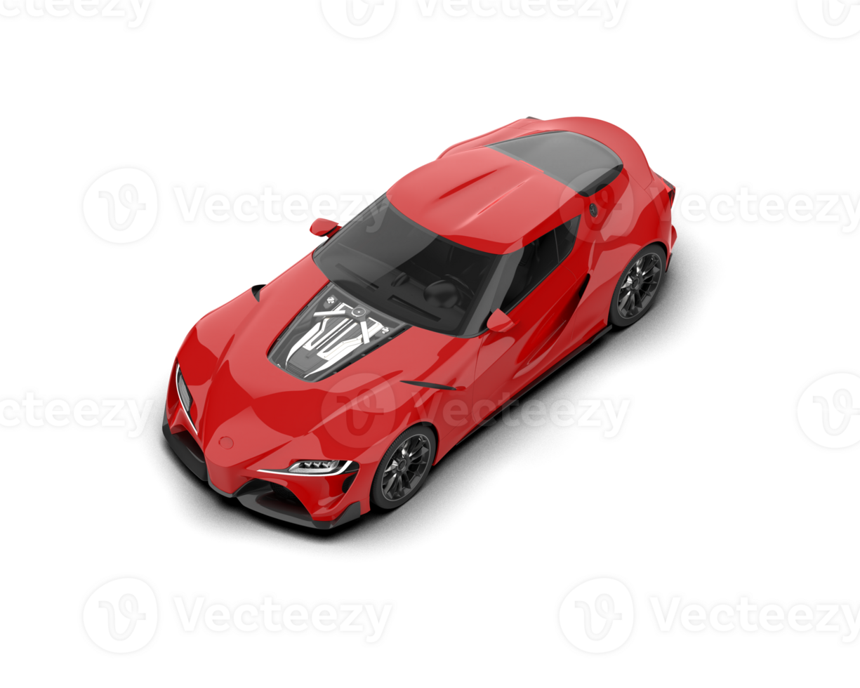 Realistic sport car isolated on background. 3d rendering - illustration png