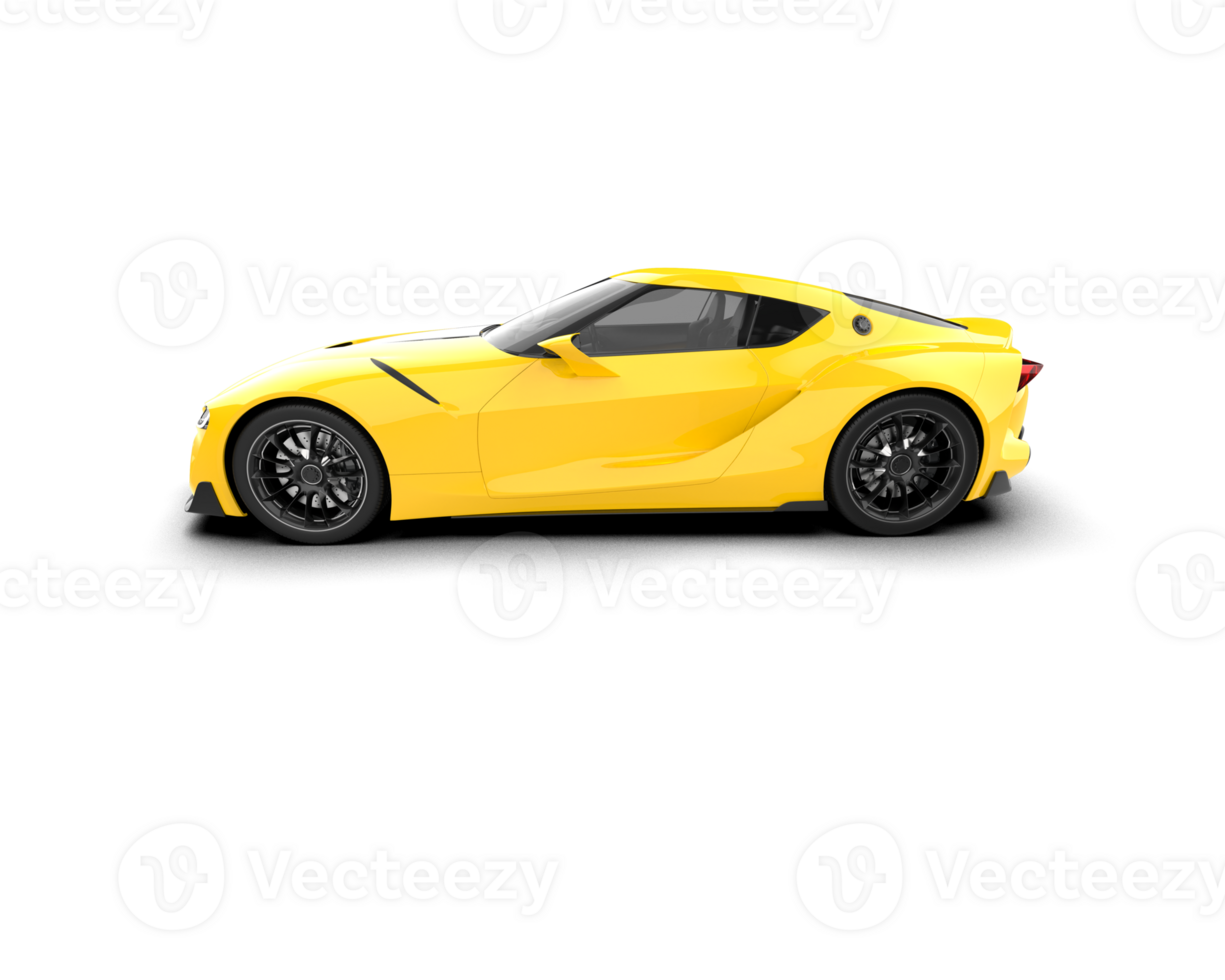 Realistic sport car isolated on background. 3d rendering - illustration png
