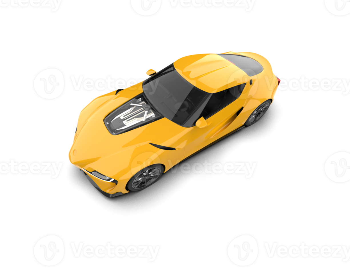 Realistic sport car isolated on background. 3d rendering - illustration png