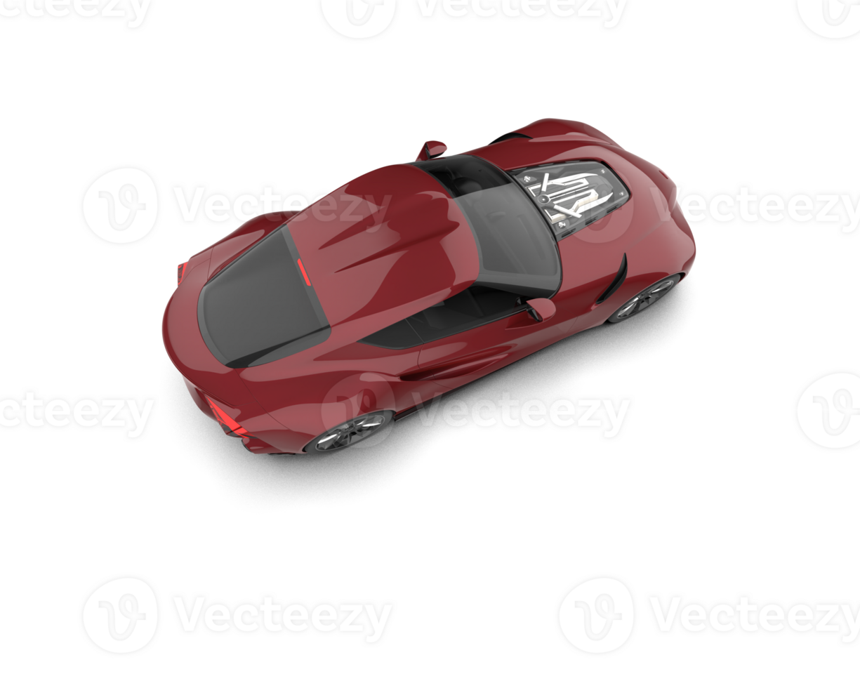Realistic sport car isolated on background. 3d rendering - illustration png