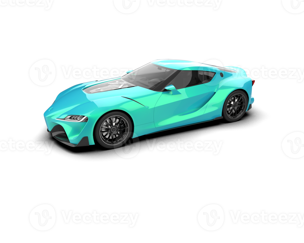Realistic sport car isolated on background. 3d rendering - illustration png