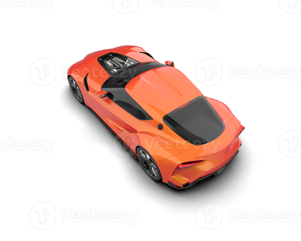 Realistic sport car isolated on background. 3d rendering - illustration png