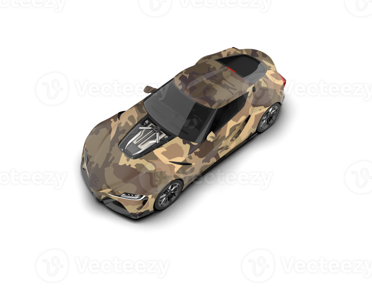 Realistic sport car isolated on background. 3d rendering - illustration png